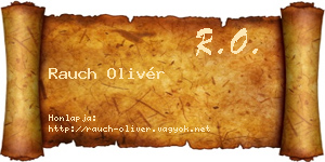Rauch Olivér névjegykártya