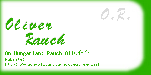 oliver rauch business card